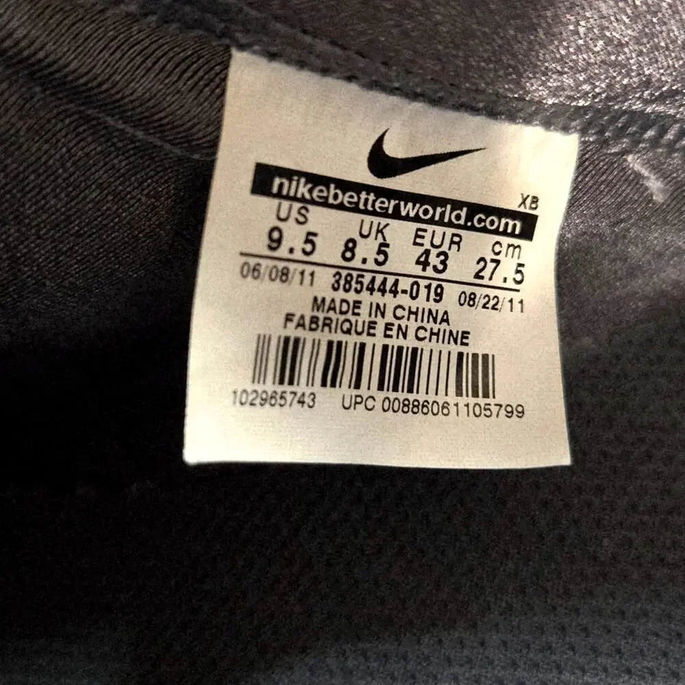 Nike 9.5 Toki Suede Gray Trainer Men's Tennis Shoes Athletic Sneakers 9 1/2